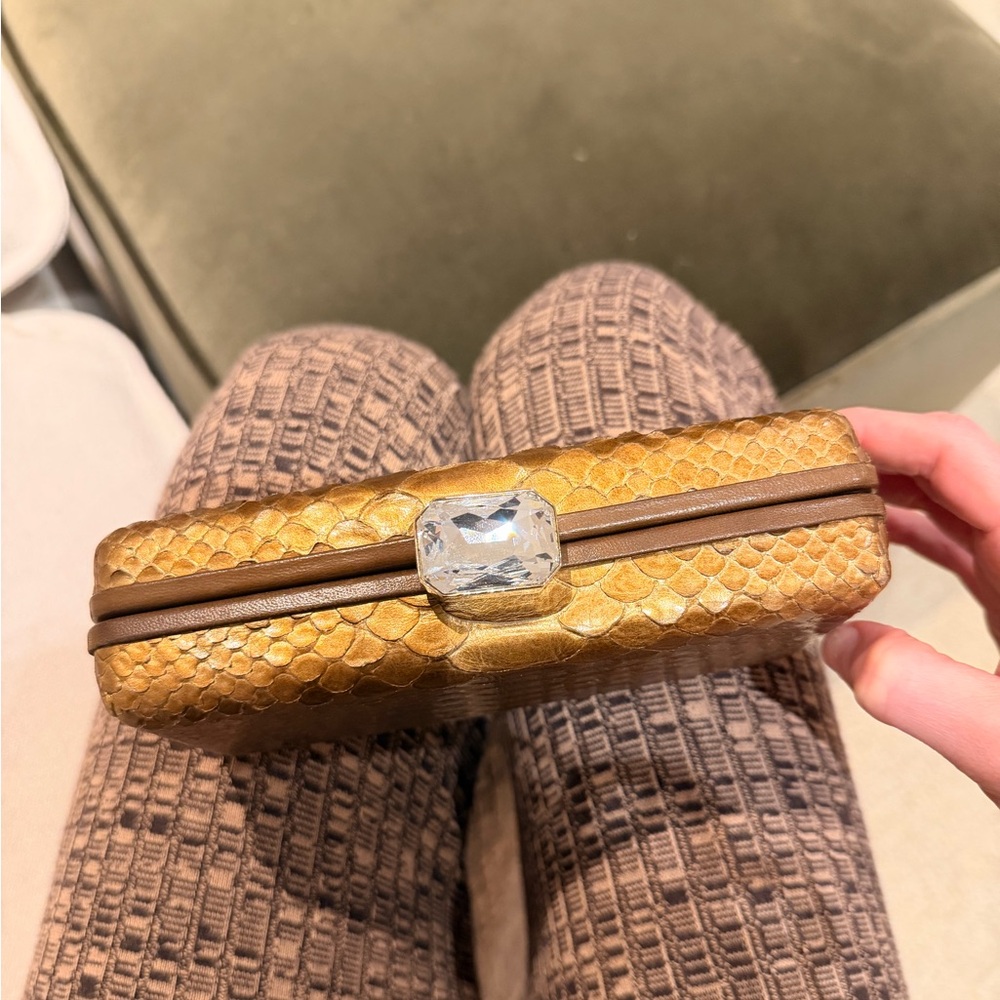 Oscar de la Renta Python Box Clutch - Picture 7 of 11